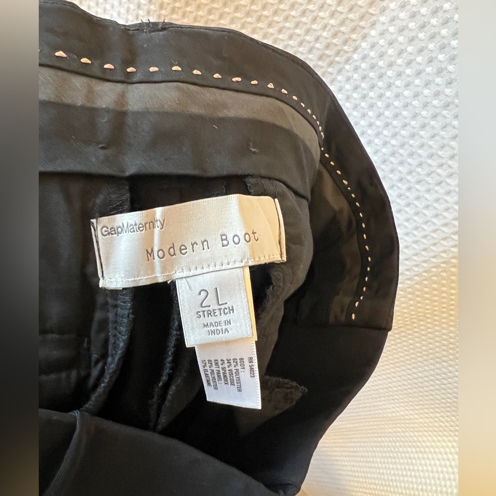 GAP Maternity Black Modern Boot Pants, Size 2L
